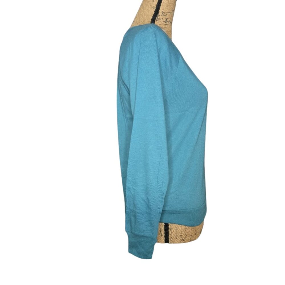 NWT Poof Apparel Women's Blue Basic Long Sleeve Size Small - Picture 5 of 8